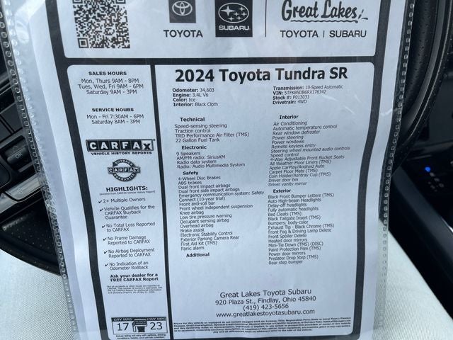 2024 Toyota Tundra SR