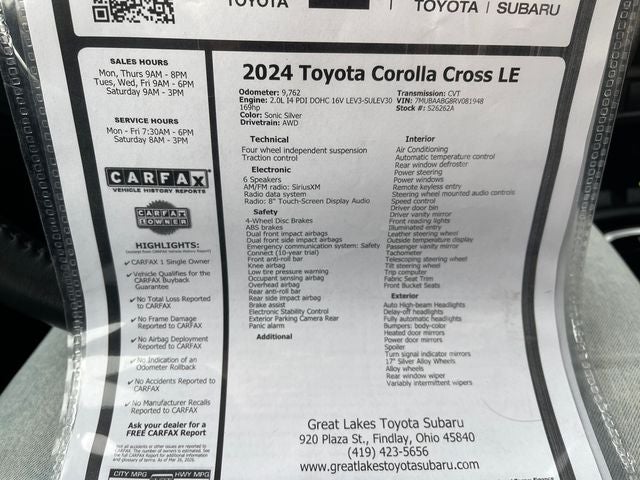 2024 Toyota Corolla Cross LE