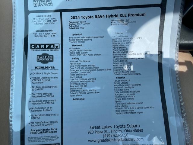 2024 Toyota RAV4 Hybrid XLE Premium