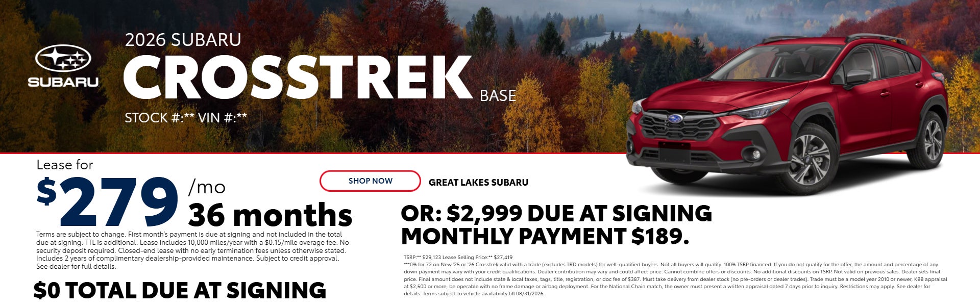 2026 Subaru Crosstrek base
