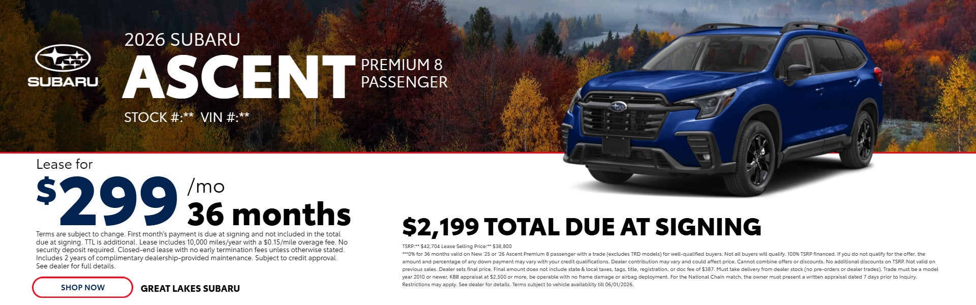 Subaru Ascent on offer