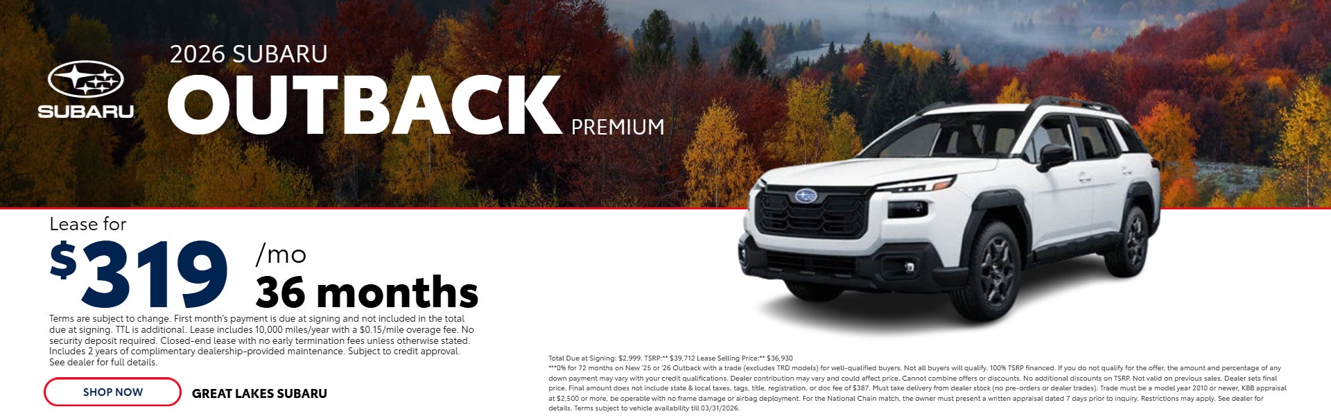 white Subaru outback