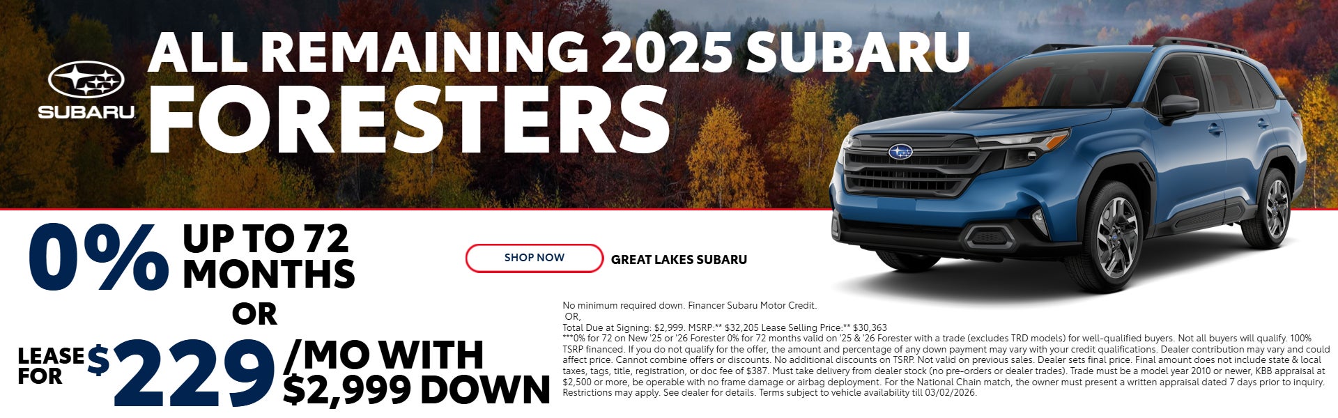 All Remaining 2025 Subaru Foresters