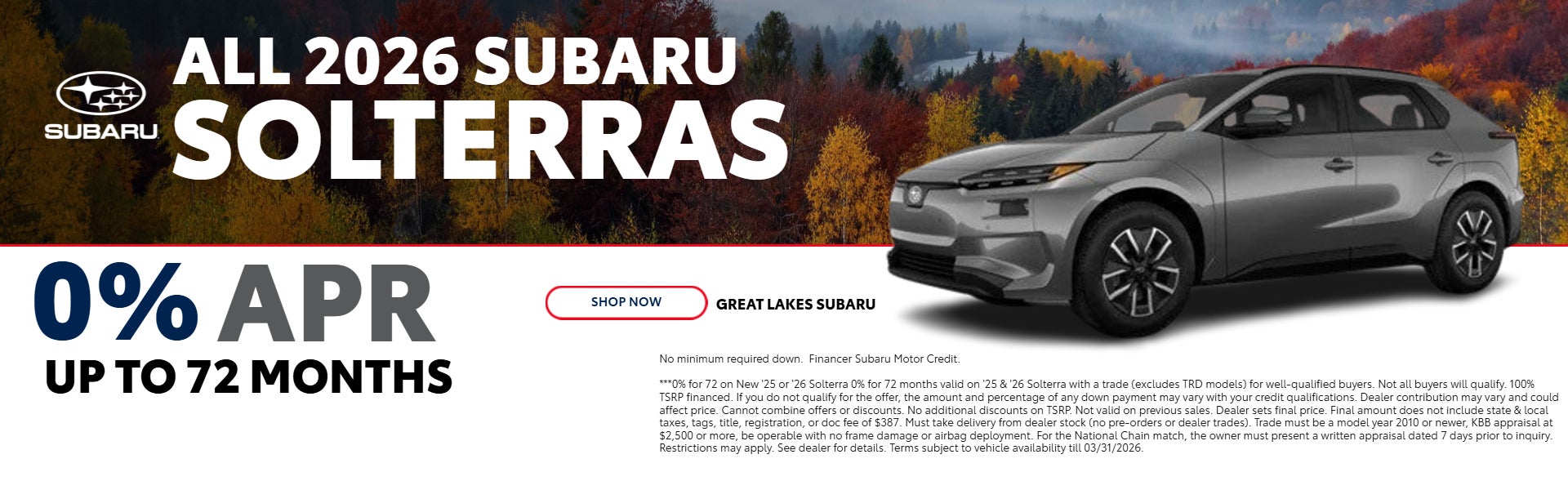 All 2026 Subaru Solterras 