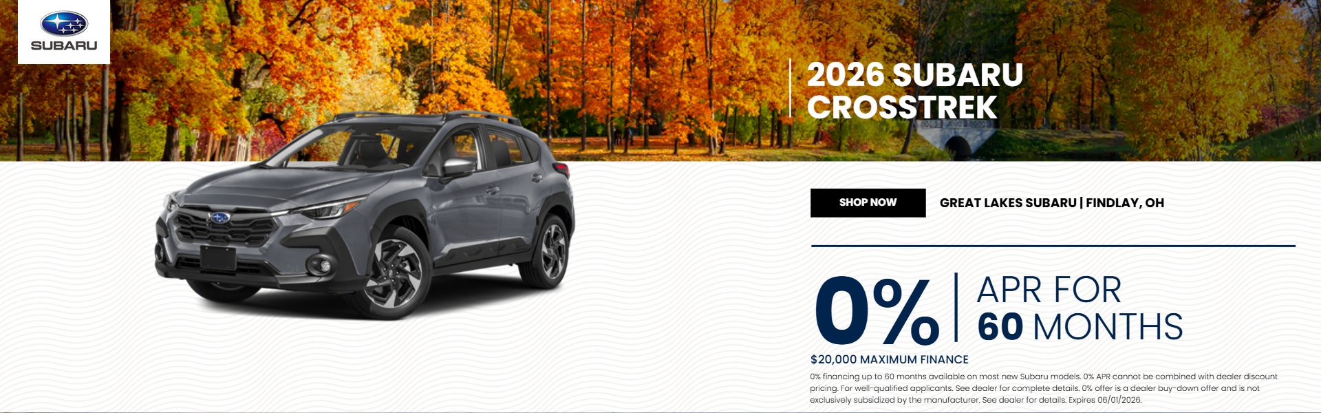 2026 Crosstrek on offer
