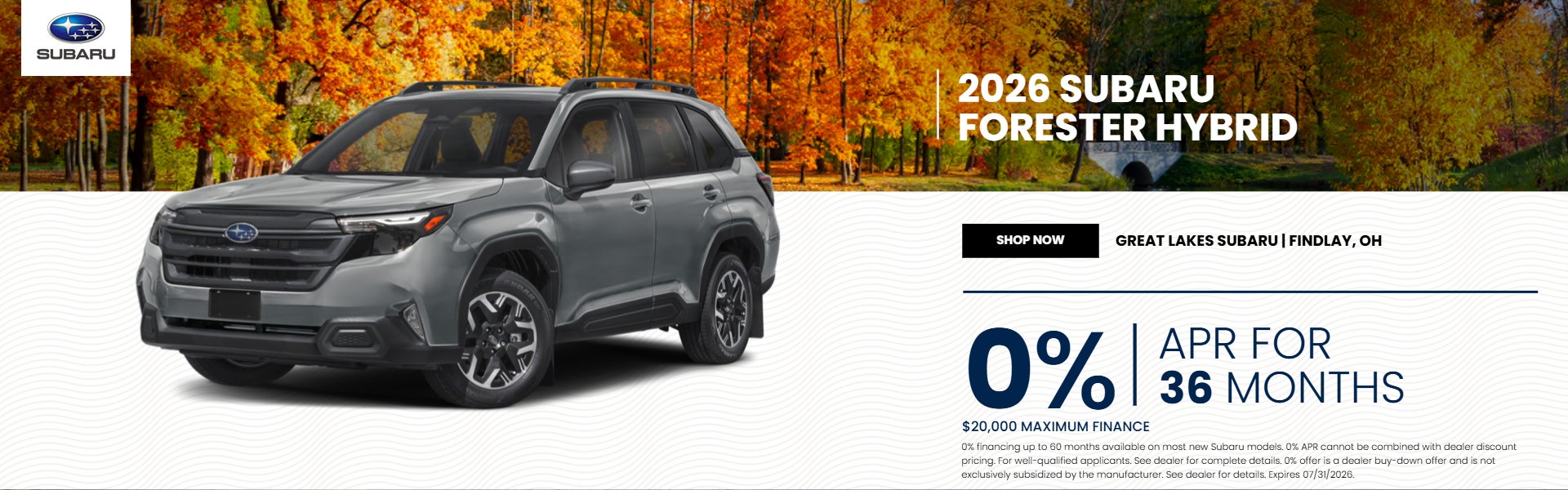  2026 Forester on offer